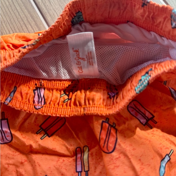 Cat & Jack l Orange Popsicle Print Boy’s Swim Shorts l Size: 3T - Picture 6 of 7